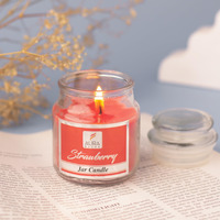 AuraDecor Highly Fragrance Home Decor Scented Jar Candle || Aromatherapy || Spa || Long Burning ||Cookie Jar Candle || Aroma Candles (Strawberry, Pack of 2)