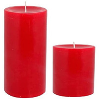 AuraDecor Highly Fragrance Pillar Candle 2.75x3Inch & 2.75x5Inch Set of 2 | Scented Votive Candle | Home Decor Candle | Decoration Candle | Spa Candle (Strawberry)