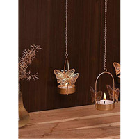 CraftVatika Metal Hanging Butterfly Tea Light Candle Holders Stand