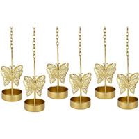 CraftVatika Butterfly Metal Tealight Candle Holder Hanging for Home Decoration Tea Light Candle Holders Stand for Wall Door Christmas Decorations Items