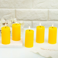 AuraDecor Set of 5 Fragrance Pillar Candle || Long Burning || Aroma Candle || Gift Set || Candle Pillar Set (Jasmine)