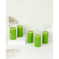 AuraDecor Set of 5 Fragrance Pillar Candle || Long Burning || Aroma Candle || Gift Set || Candle Pillar Set (Lemon Grass)
