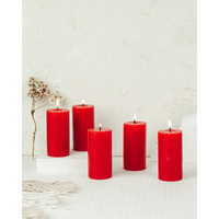 AuraDecor Set of 5 Fragrance Pillar Candle || Long Burning || Aroma Candle || Gift Set || Candle Pillar Set (Rose)