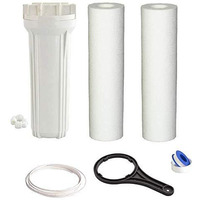 Spare Parts Pre-Filter Bowl Set with Two 10 Inch PP Spun Filter and Spanner for All Water Purifier (1 Pre-Filter with 2 Spun Candle PP and 2 Meter 1/4 Pipe | Pre Filter housing Complete Service kit