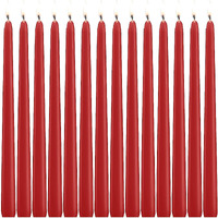 Kuber Selection Candles: Pack of 10 Pcs 8 inch 19mm Premium Red Taper Candle, Red Spell Candles, Red Stick Candles, Red Long Household Candles (8 Inch) (Pack of 10 Pcs) (19mm) (Red)