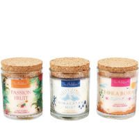 The Philotree Scented Candles Soy Wax in Glass Jar & Cork Lid, Premium Scented Candle for Home, 40 Hours of Burn Time, Scented Candles for Bedroom (Pack of 3)