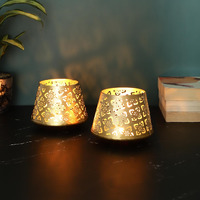 Purestory Lanterns for Home Decor | Tea Light Candle Holder Lantern | Antique Metal Lantern and Hanging Tealight Holder for Home Decor Items | Lantern for Diwali | Size 3 Inches