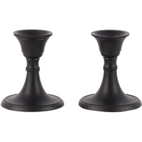 VOIDROP Set of 2 Candle Holder Black. Decorative Taper Candles for Candlesticks. Black Candle Holder Set of 2.Black