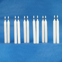 PROSPERRO LUMO Paraffin Wax Tapper Candle, Pack of 12 Candles, White, Wt : 411 gm, 18 X 3.5 X 8 (Parkash 3006)