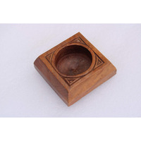 Aprodz Carved Handmade Wooden set of 2 Candle Holder Stand for Home Dcor Decorative Tealight Gifts Item