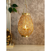 CraftVatika Bird Nest Lantern Tealight Candle Holder Hanging Metal Candle Holders Stand for Wall Christmas Home Decoration Indoor Outdoor Table Decor