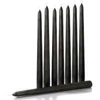 atorakushon Set of 8 Scented Taper Candles Tall Thicker Candle Long Burning time Dripless Candle Sticks for Home Dcor Wedding Parties (Black)