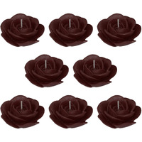 Shraddha Creation Paraffin wax Floating Candle, Pack of 8, Chocolate