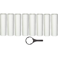GIZMO PRO PP Spun Filter / Candle / Sediment Cartridge for All Type RO UV UF Clean Water Purifiers ( 10 Inch Spanner ) - 8 Pieces