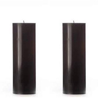 Kuber Selection Pack of 2 Pcs 2  3 Each Premium Pure Black Big Non Scented Pillar Candle (2 Inch x 3 Inch Each) (Pack of 2 Pcs) (Pure Black)