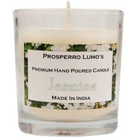 PROSPERRO LUMO Premium Hand Poured Glass Candle, Premium Fragrance. (Jasmine), Glass Size : 8.5 cm X 6.5 Dia (ARM 62 Jasmine)