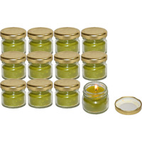 Pure Source India Wax Jar Candle, Pack of 12, Tea Tree