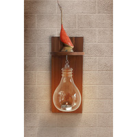 TiedRibbons Decorative Bulb Shape Tealight Holder with Wooden Shelve | tealight Candle Holders | Gift Items for House Warming | House Warming Gifts in Living Room