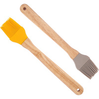Classy Touch,Silicone Oil basting, Pastry Brush and Spice marinating Brush for Roti, Tandoor, Barbeque, Pastry, Sweets - Set of 2 Pieces