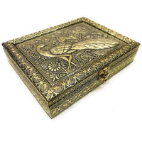 ROXA Decorative Empty Dry Fruit Box/Wooden Dry Fruit Box/Sweets Box/Oxidized Dry Fruit Box/Gift Box/Mukhwash Box, Sopari Box (4 Section Box) (Rajwadi Maroon)