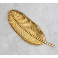 Purestory Tray for Center Table Centerpiece Tray for Home Decor | Leaf-Shaped Serving Platter for Serving Sweets,Cookies,Dry Fruits & Other Snacks | Tray for Home Dcor Kitchen Dining Room Table