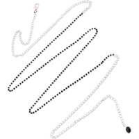 VAMA FASHIONS Silver Black waist saree belt kamarbandh vaddanam belly hip body Dress jeans chain for women