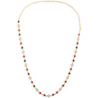 Zaveri Pearls Green Pink Teardrop Stones Embellished Sleek Bridal Kamarbandh For Women-ZPFK16127