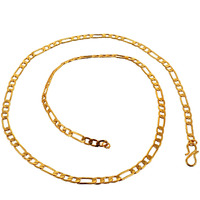 Lucky Jewellery Designer Gold Plated Link Chain Necklace For Men & Women (80-A3C-2709-G22)