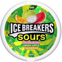 Ice Breakers Sours Water Melon Mints, Green Apple, Tangerine, 42 G - 42 Gm