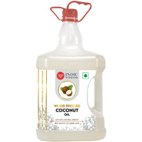 IndicWisdom Wood Pressed Virgin Coconut Oil 5 Liter (Cold Pressed Coconut Oil - Extracted on Wooden Churner)