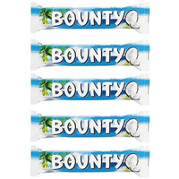 Bounty Chocolate Bars 57g -Pack of 5