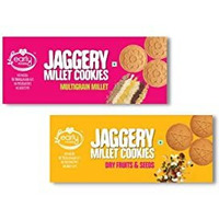 Early Foods Assorted - Dry Fruit & Multigrain Millet Jaggery Cookies, 2 X 130 g | Sugarfree cookies | snacks for kids