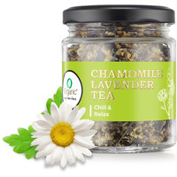 IORGANIC Chamomile Lavender Tea | Flowers Dried Perfect Organic Herbal Immunity Booster Tea | Caffeine Free With Blend Of Stevia And Green Tea - (35 Gram)
