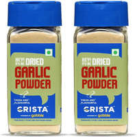 CRISTA SERIOUSLY PURE AND NOTHING MORE Dehydrated Garlic Powder | 100% Pure Lehsun Powder | Ready To Use | Farm Fresh | Zero Added Colours, Fillers, Additives & Preservatives | 45 Gms Each | Pack Of 2