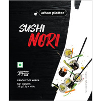 Urban Platter Sushi Nori Sheets, 25g [Roasted Seaweed Laver | Pack of 10 Sheets | Product of Korea | Umami Flavour]