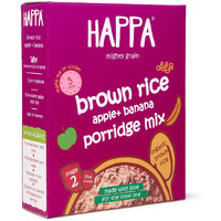 Happa Organic Baby Cereal (Brown Rice+ Apple + Banana) No Milk, No added Sugar, No Preservative, 200 Grams