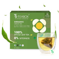 Teabox Organic Darjeeling Green Tea 25 Teabags |100% Whole Leaf Tea Sourced from Darjeeling | Rich in Antioxidants | Healthy and Refreshing | Silken Pyramid Teabags