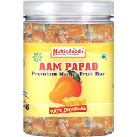 NUTRIEFOODS Enriching Your Taste Aam Papad | 100% Natural Fruit Candy | Premium Mango Fruit Bar, Mango Toffee/Mango Candy (400Gram), Fresh