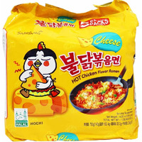 Samyang Hot Chicken Ramen Cheese Noodles, 5 X 140 grams