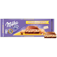Milka Choco & Biscuit Chocolate Bar Pouch, 300 Gm