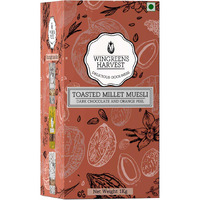 Wingreens Harvest Toasted Millet Muesli 1kg, Dark Chocolate & Orange Peel, Natural, Breakfast cereal, Healthy Gluten-free with Whole grains, dried fruits, Nuts and Seeds, Saver Pack.