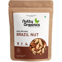 NUTTY ORGANICS Nutty Brazil Nuts - 500 Gm (Grade A ++ Nuts, Premium Jumbo Size, Imported) - Richest Natural Source Of Selenium