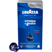 Lavazza Crema E Gusto Classico, Aluminium Nespresso Compatible Coffee Capsules | Pack Of 10 | Intensity 12 | 57 Gram