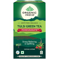 ORGANIC INDIA Tulsi Green Tea,Pomegranate,25 Tea Bags,2 Grams