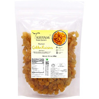 Tassyam Seedless Golden Raisins 400g | Hand-Sorted Healthy Juicy Jumbo Indian Kishmish Pouch