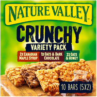 Nature Valley Variety Pack Cereal Bars, 210Gram (2Xcanadian Maple Syrup+1Xoats & Dark Chocolate+2Xoats & Honey Bars)