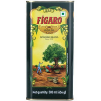 Figaro Olive Oil- Pure Olive Oil- Ideal for Indian Dishes- Imported from Spain- 500ml Tin