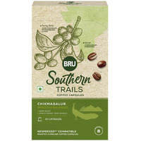 Bru Southern Trails | Nespresso Compatible Coffee Capsules | Chikmagalur | Dark Roast | 100% Specialty Grade, Single Origin Arabica Coffee | 55g