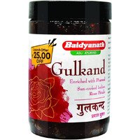Baidyanath Gulkand Gummy Enriched with Prawal Sun-cooked Indian (Rose Petal Jam) - 400gram