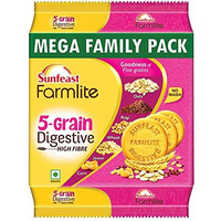 Sunfeast Farmlite 5 Grain Digestive Biscuit, High Fibre Biscuit, Goodness of 5 Grains, 800 g Pack
